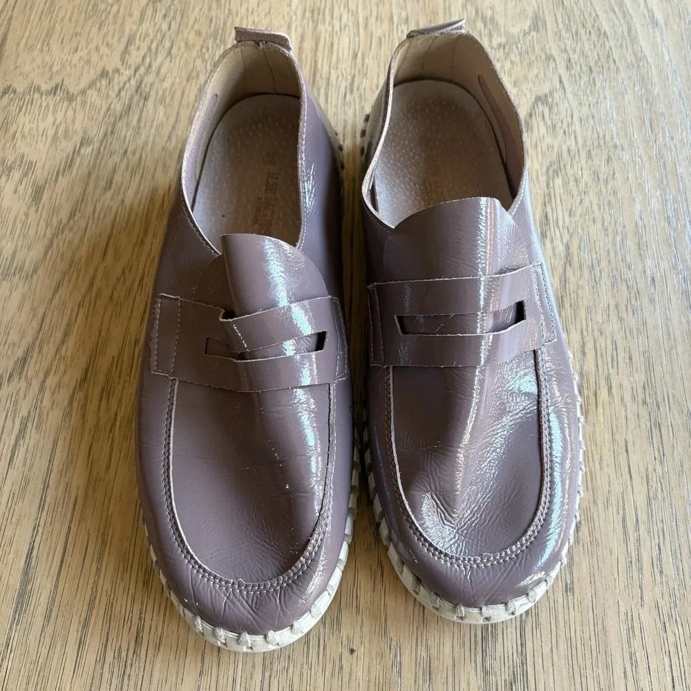ILSE JACOBSEN Patent Leather Tulip Loafers Lilac Purple Shoes SZ EU 39; US‎ 8.5